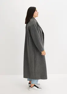 Lange oversized jas in wollen look met dubbele knopen, bonprix