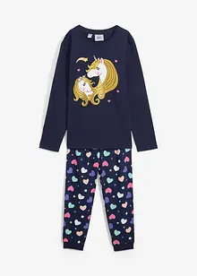 Meisjes pyjama met biologisch katoen (2-dlg. set), bonprix