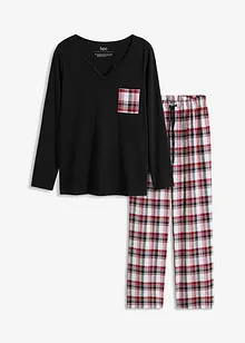 Pyjama met flanellen broek (2-dlg. set), bonprix