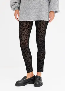 Legging met fluwelen patroon, bonprix