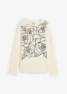 Longsleeve met rozenprint, bonprix