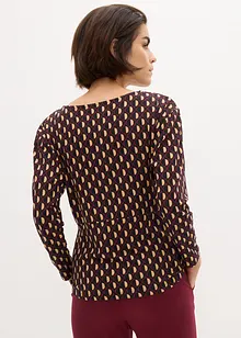 Shirt met drapering, bonprix