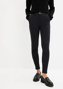 Legging van stevige jersey met imitatieleren details, bonprix