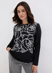 Longsleeve met rozenprint, bonprix