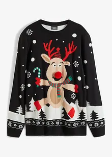 Fijn gebreide trui met kerstmotief, bonprix