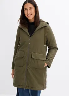 Wijde winterparka met capuchon en teddy voering, bonprix