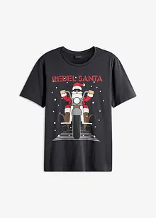 T-shirt met kerstprint van biologisch katoen, bonprix