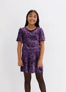 Meisjes fluwelen shirt en rok (2-dlg. set), bonprix