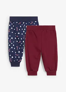 Baby sweatpants (set van 2) met kerstmotieven, bonprix