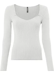 Gebreid shirt in bustierlook, bonprix