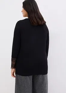 Longsleeve met kant, bonprix