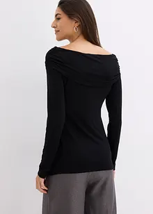 Longsleeve met sjaalkraag, bonprix