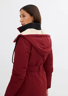 Lange winterparka met ceintuur, bonprix