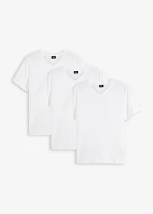 T-shirt met V-hals (set van 3), bonprix