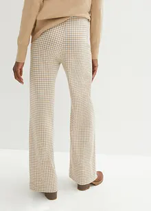 Stretch broek met pied-de-poule, wide leg, bonprix