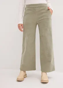Wijde corduroy broek met high-waist comfortband, bonprix