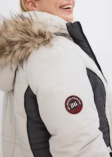 Lange outdoor jas met imitatiebont, waterafstotend, bonprix