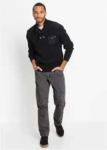 Relaxed fit cargo broek van puur katoen, straight, bonprix