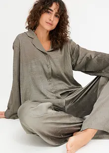 Satijnen pyjama met glans (2-dlg. set), bonprix