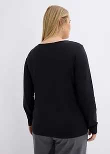 Longsleeve met V-hals (set van 2), bonprix