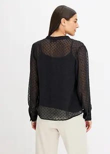 Chiffon blouse met structuur, bonprix