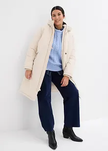 Lange winterjas met teddy, bonprix