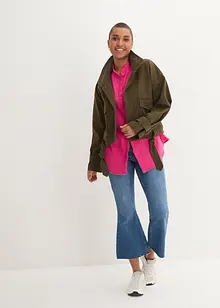 Lange mousseline overhemdblouse van katoen, bonprix