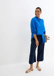 Lange mousseline overhemdblouse van katoen, bonprix