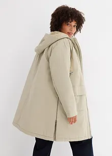 Wijde winterparka met capuchon en teddy voering, bonprix