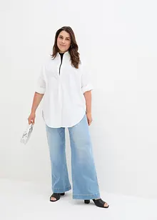 Oversized blouse van katoen met 3/4 mouwen, bonprix