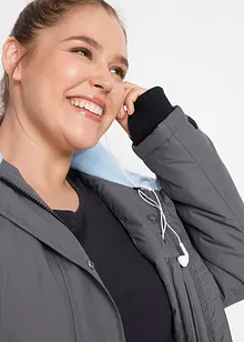 Lange outdoor jas met capuchon, waterdicht, bonprix