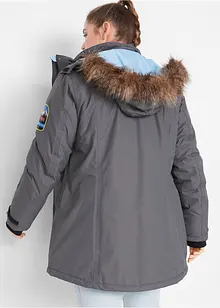 Lange outdoor jas met capuchon, waterdicht, bonprix