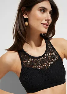 Bralette bikinitop met kant, bonprix