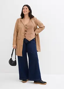 Wide leg jeans, mid waist, full length, bonprix