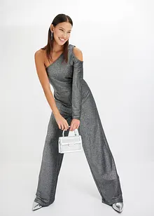 One-shoulder jumpsuits met glitter, bonprix