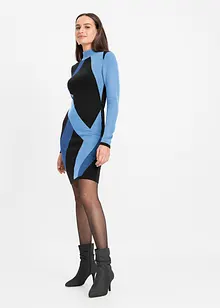 Gebreide jacquard jurk met trendy strepen, bonprix