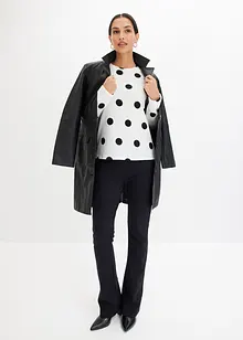 Longsleeve van gestructureerde crêpe, bonprix