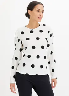 Longsleeve van gestructureerde crêpe, bonprix