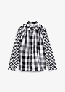 Oversized geruite blouse met pofmouwen, bonprix