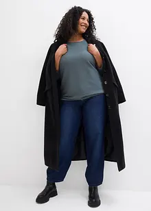 Geribde oversized trui van viscosemix, bonprix
