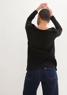 Shirt met knoopsluiting van biologisch katoen, bonprix