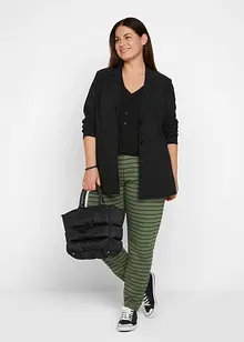 Blouse met lange mouwen en V-hals van vloeiende viscose, bonprix