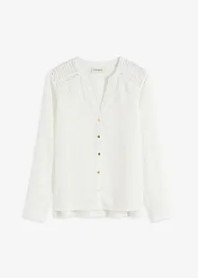 Crêpe blouse met kant, bonprix