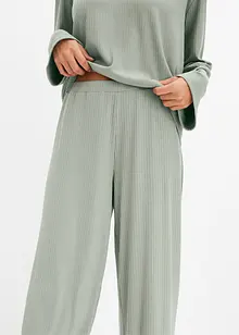 Pyjama met broek in gebreide look, bonprix