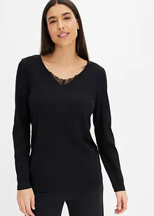 Pyjamashirt met viscose, bonprix