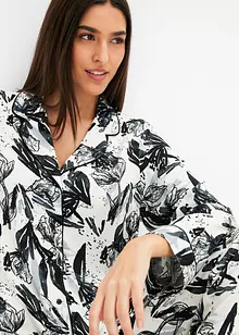 Pyjama van satijn met viscose, bonprix