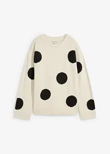 Oversized trui met stippen, bonprix