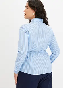 Gestreepte blouse met ceintuur, bonprix