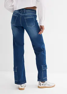 Cargo jeans mid waist, bonprix