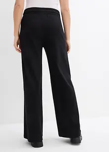 Wijde jersey broek van interlock, bonprix